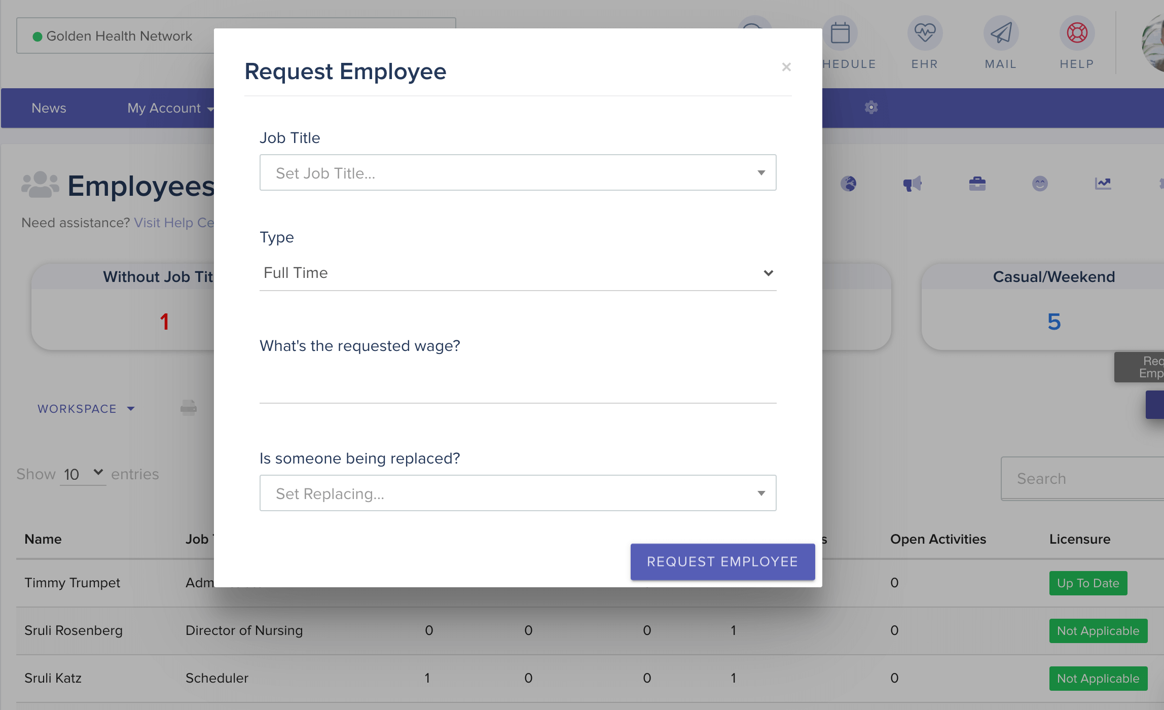 Customer profile user interface